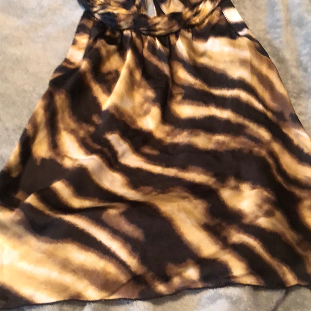 Vintage Brown and Tan Patterned blouse sleeveless